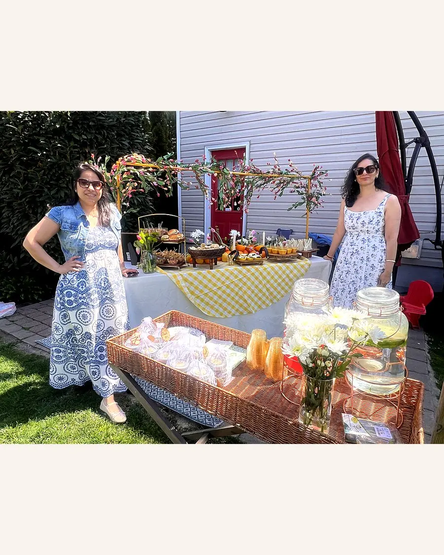 Suparana Shokeen and Sonal Kapoor founders of Nibble and Nook at their launch event